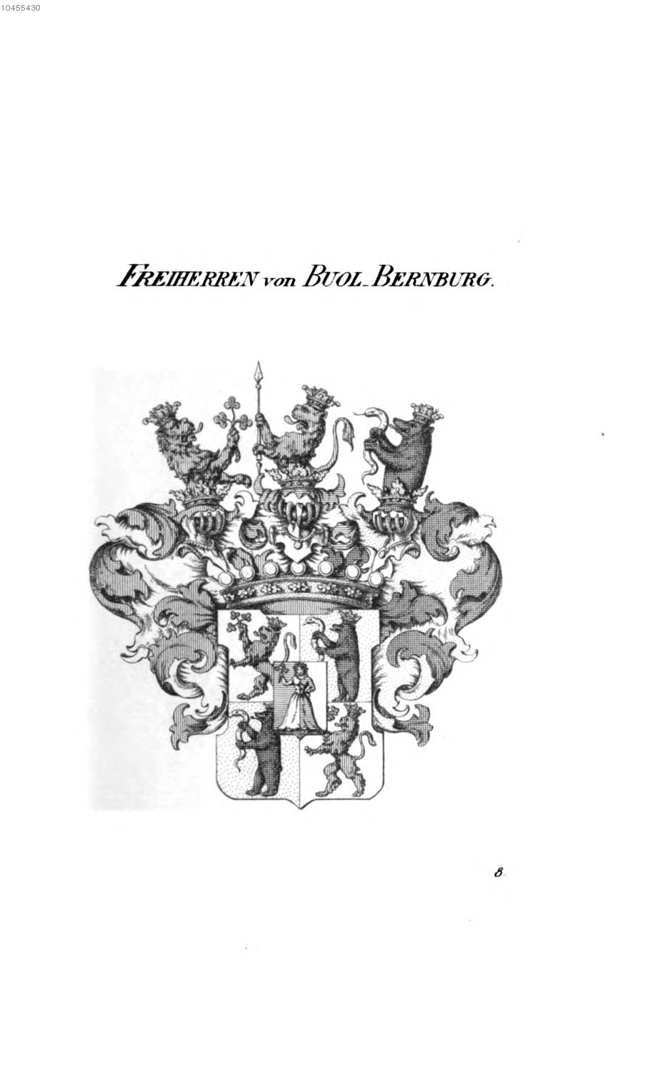 Buol Bernburg — Tyroff オーストリア君主国紋章集の原図