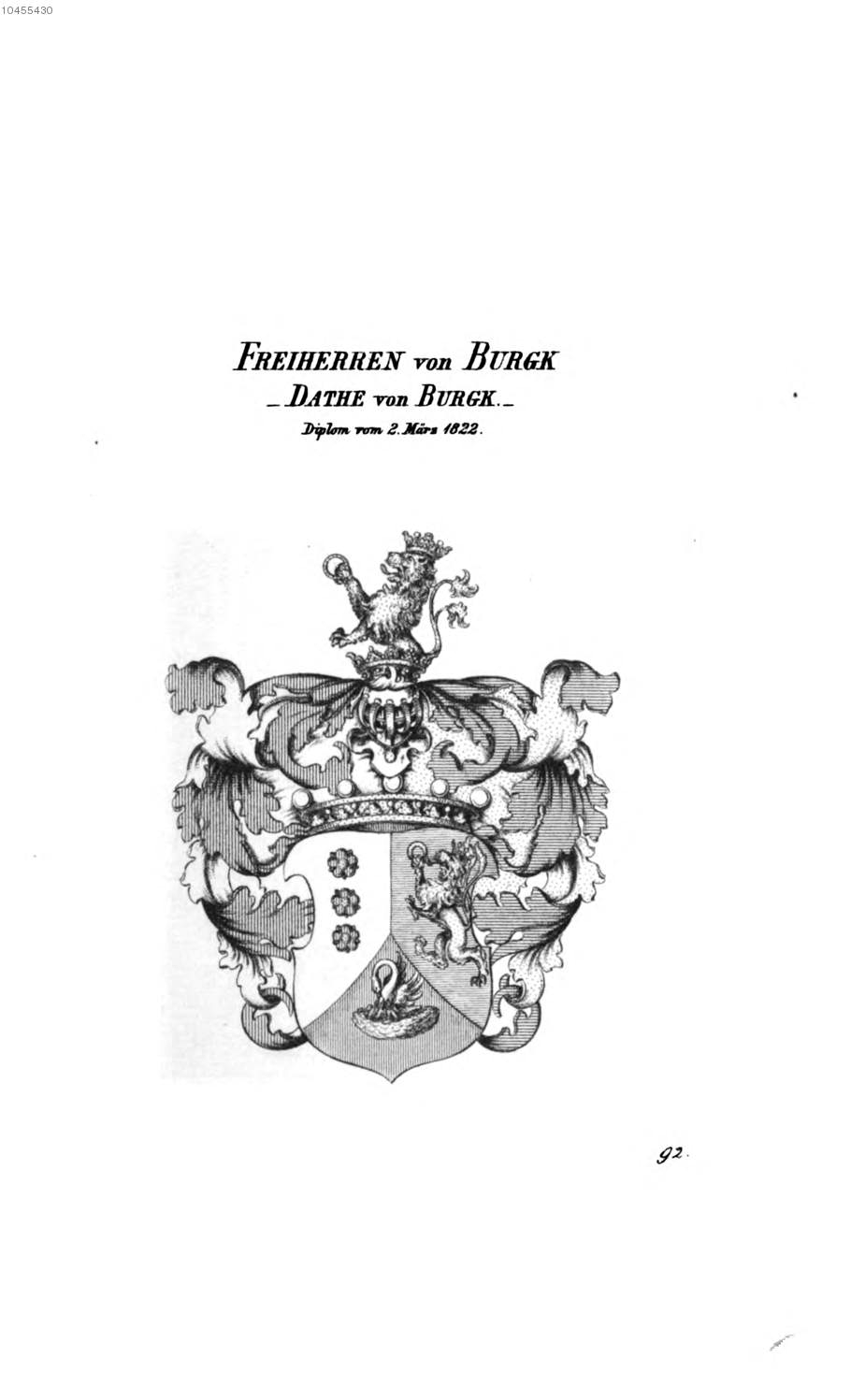 Burgk Dathe von Burgk — Tyroff オーストリア君主国紋章集の原図