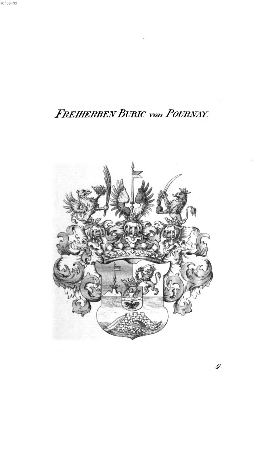 Buric von Pournay — Tyroff オーストリア君主国紋章集の原図