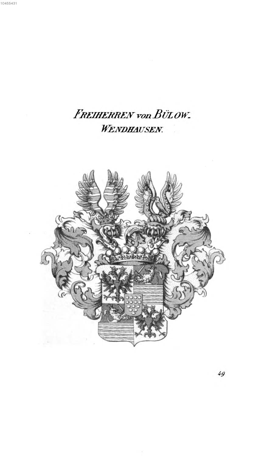 Bülow Wendhausen — Tyroff オーストリア君主国紋章集の原図