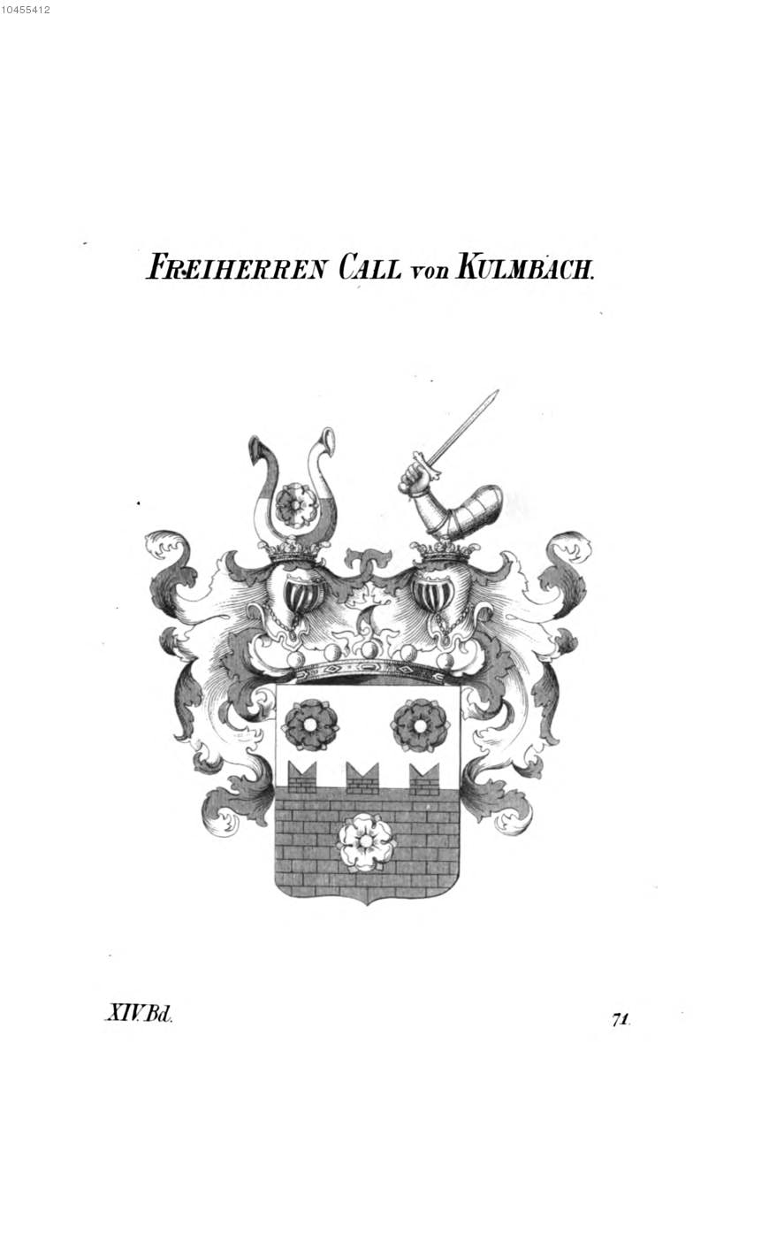 Call von Kulmbach — Tyroff オーストリア君主国紋章集の原図