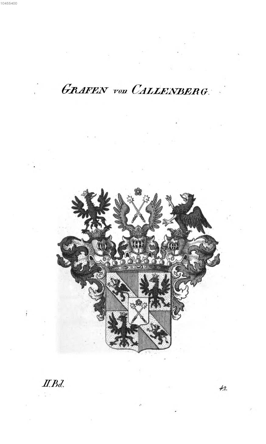 Callenberg — Tyroff オーストリア君主国紋章集の原図