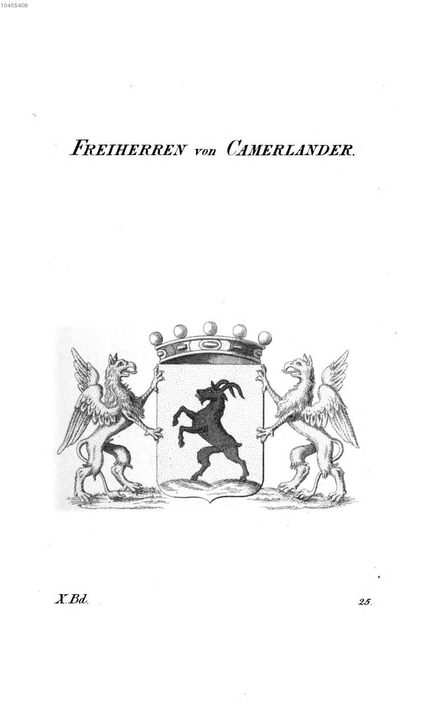 Camerlander — Tyroff オーストリア君主国紋章集の原図