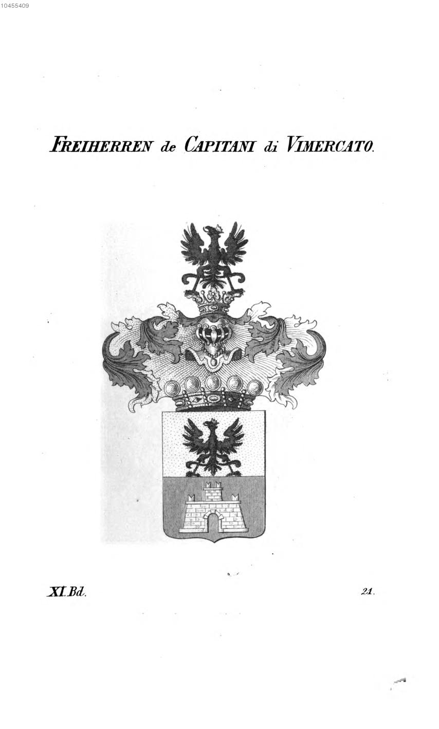 Capitani Di Vimercato — Tyroff オーストリア君主国紋章集の原図