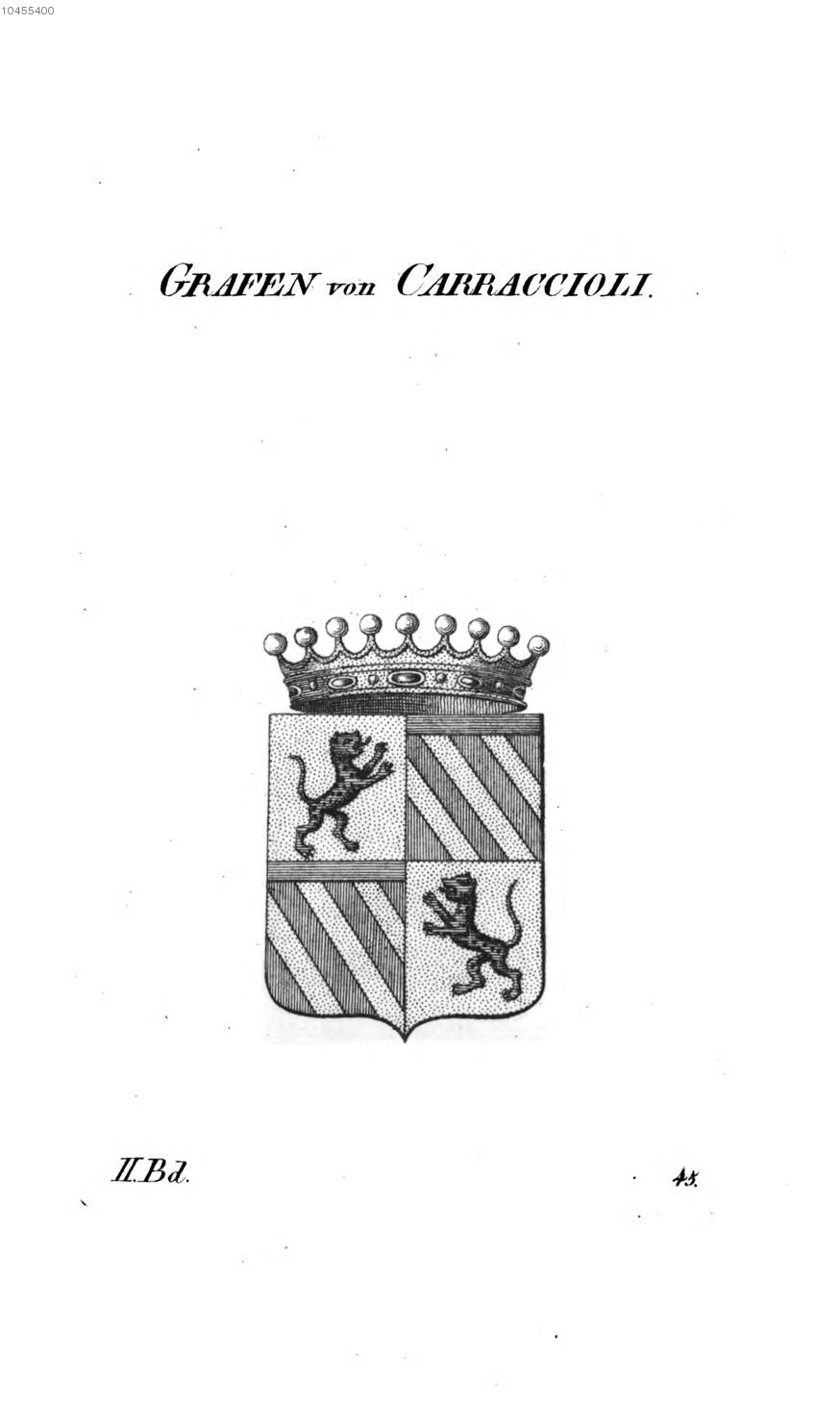 Carraccioli — Tyroff オーストリア君主国紋章集の原図