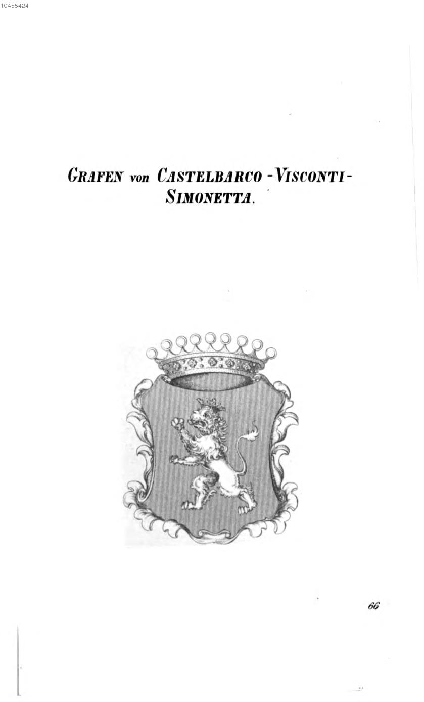 Castelbarco Visconti Simonetta 1 — Tyroff オーストリア君主国紋章集の原図