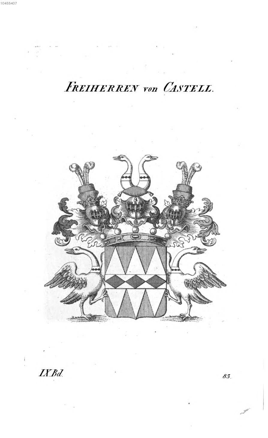 Castell — Tyroff オーストリア君主国紋章集の原図