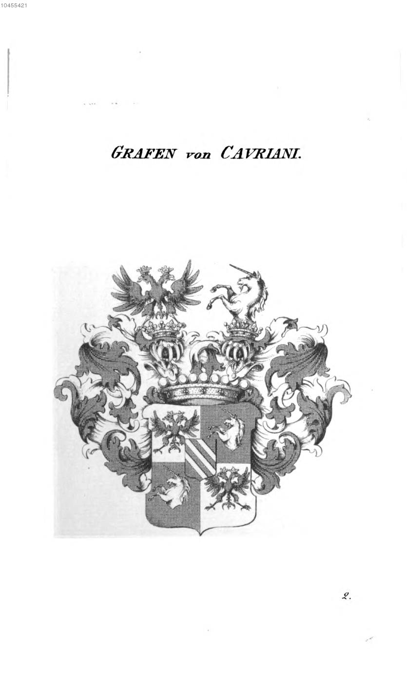 Cavriani 2 — Tyroff オーストリア君主国紋章集の原図