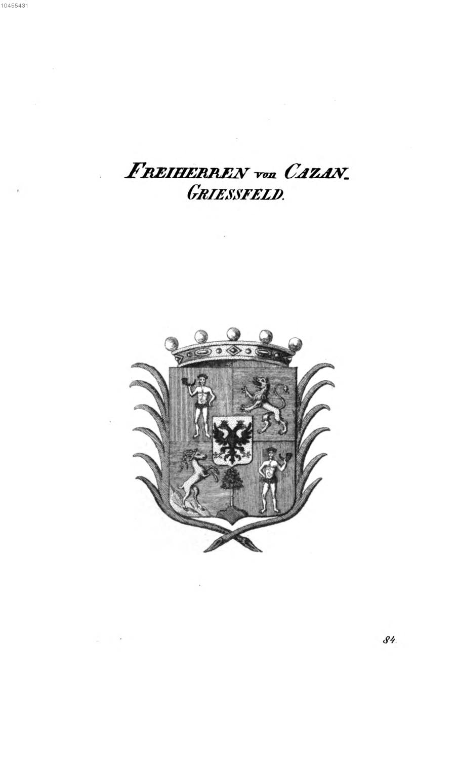 Cazan Griessfeld 2 — Tyroff オーストリア君主国紋章集の原図