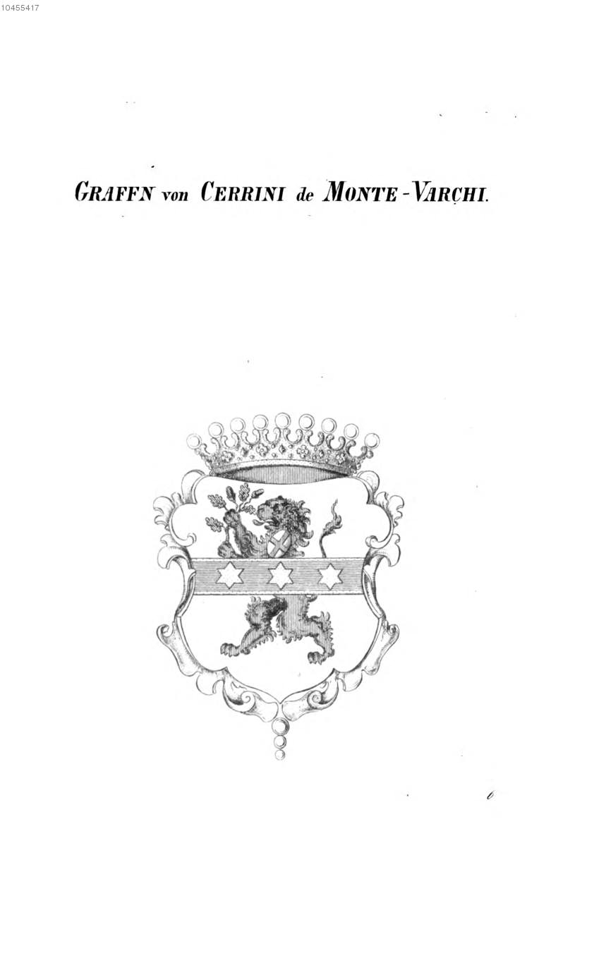 Cerrini de Monte Varchi 2 — Tyroff オーストリア君主国紋章集の原図
