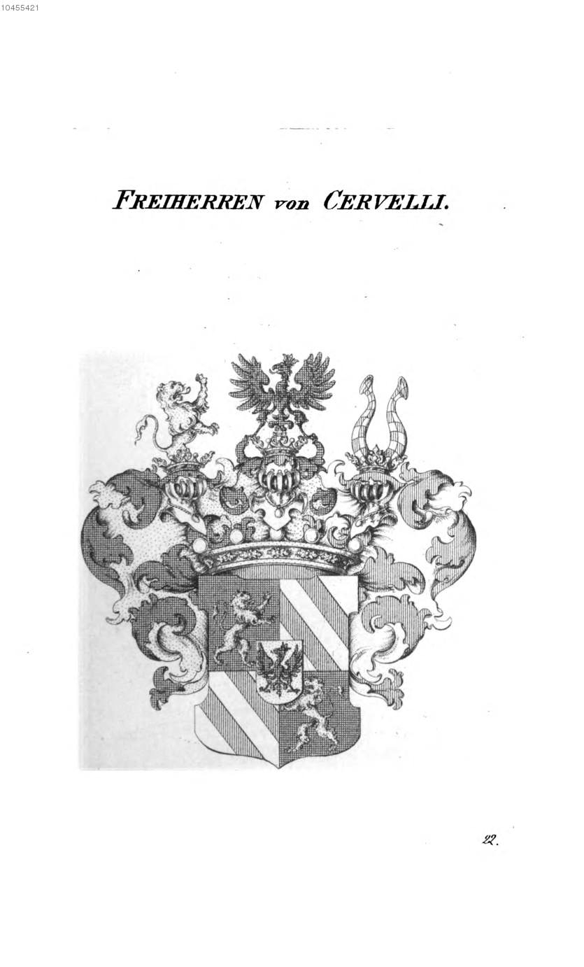Cervelli 2 — Tyroff オーストリア君主国紋章集の原図