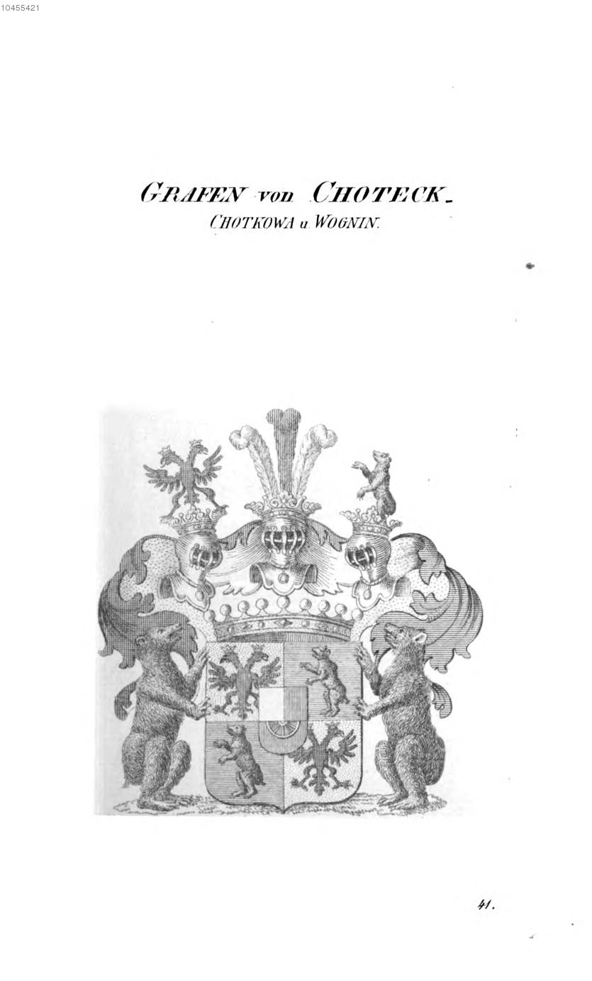 Choteck Chotkowa und Wognin 2 — Tyroff オーストリア君主国紋章集の原図