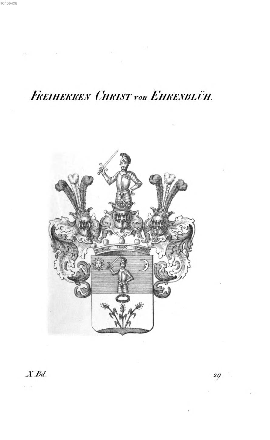 Christ von Ehrenblüh — Tyroff オーストリア君主国紋章集の原図