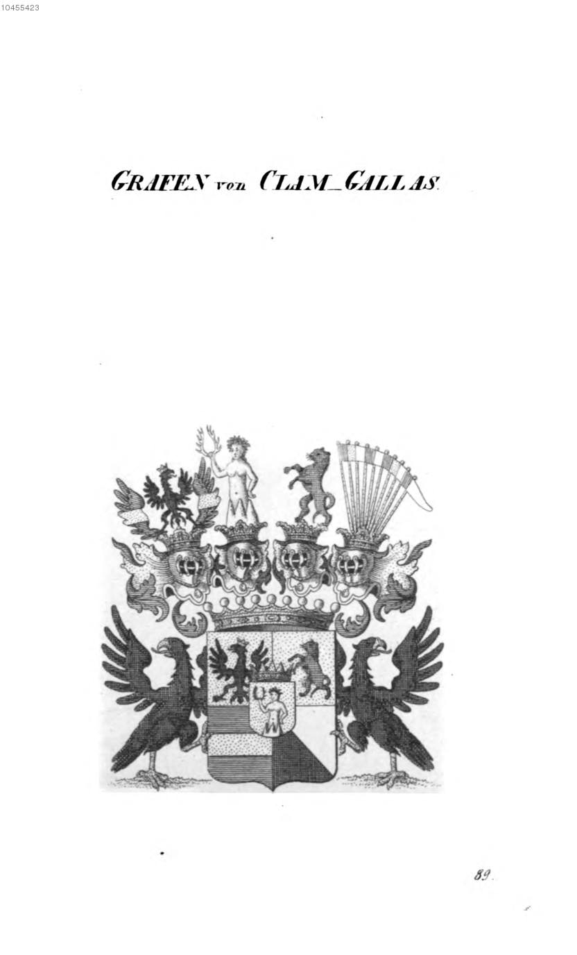 Clam Gallas 2 — Tyroff オーストリア君主国紋章集の原図
