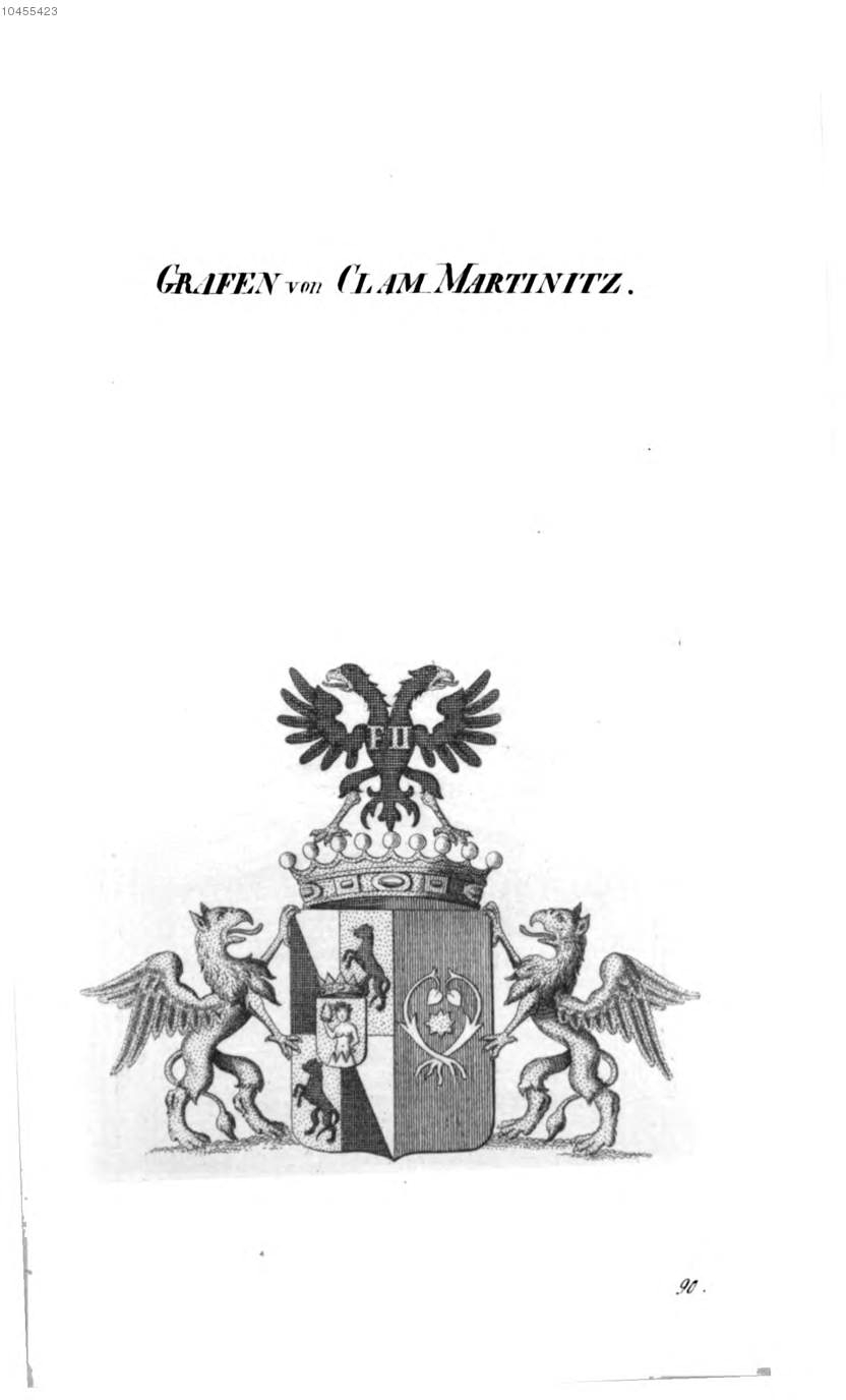 Clam Martinitz 2 — Tyroff オーストリア君主国紋章集の原図