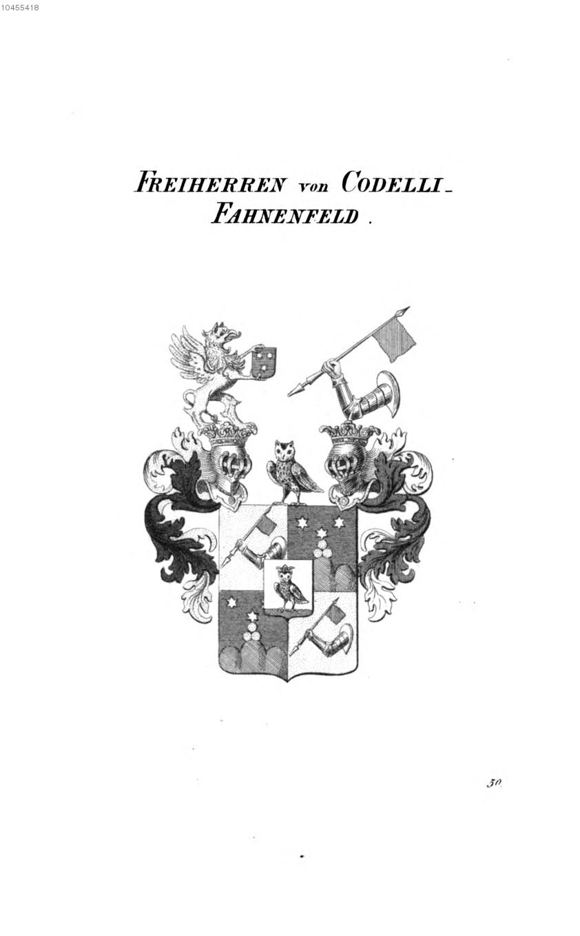 Codelli Fahnenfeld — Tyroff オーストリア君主国紋章集の原図
