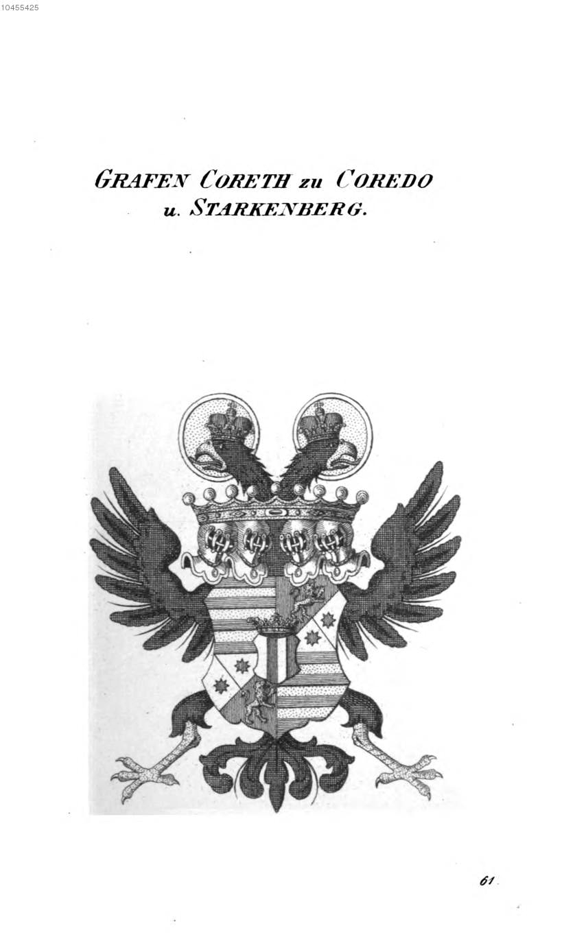 Coreth zu Coredo und Starkenberg — Tyroff オーストリア君主国紋章集の原図