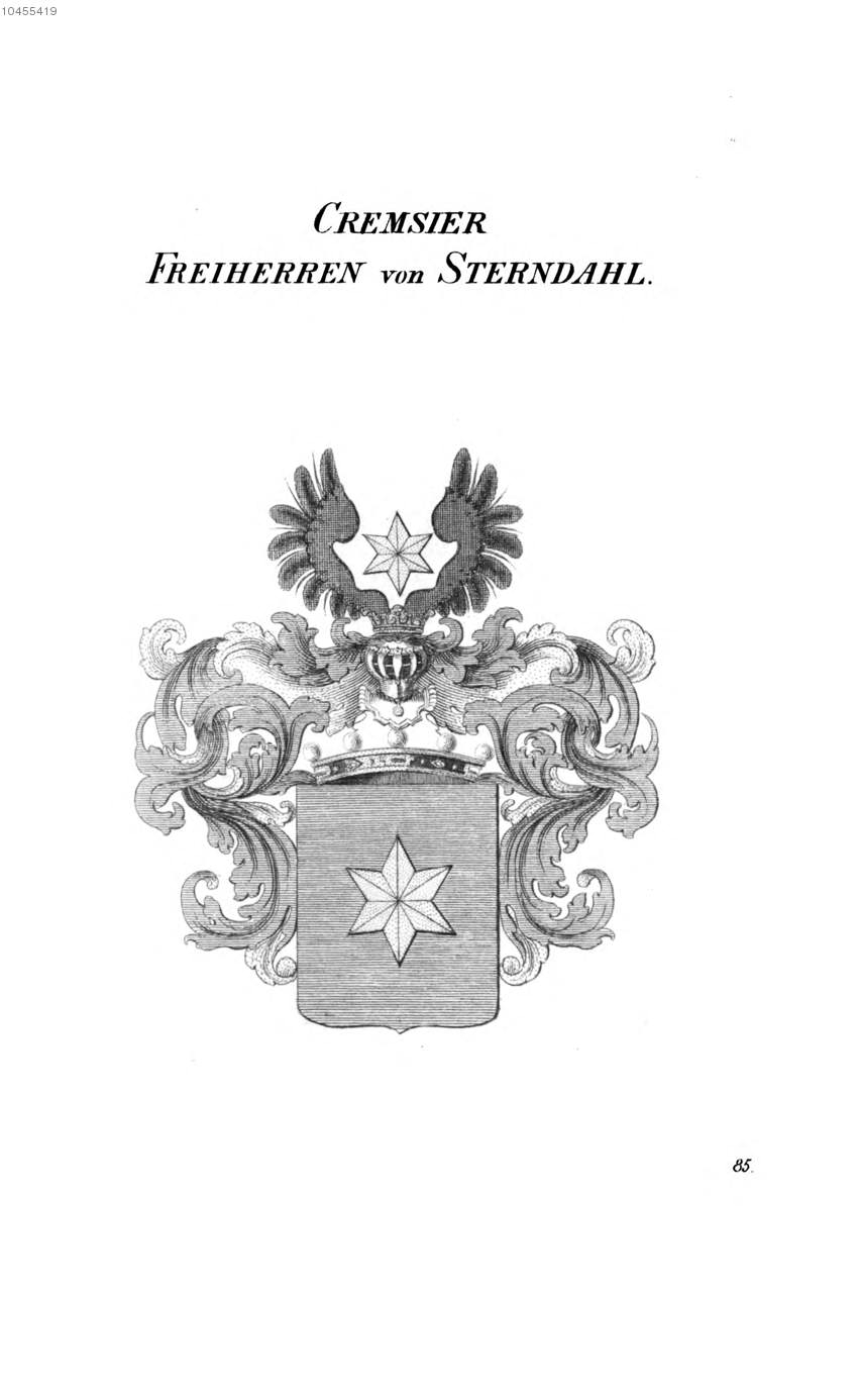 Cremsier von Sterndahl — Tyroff オーストリア君主国紋章集の原図