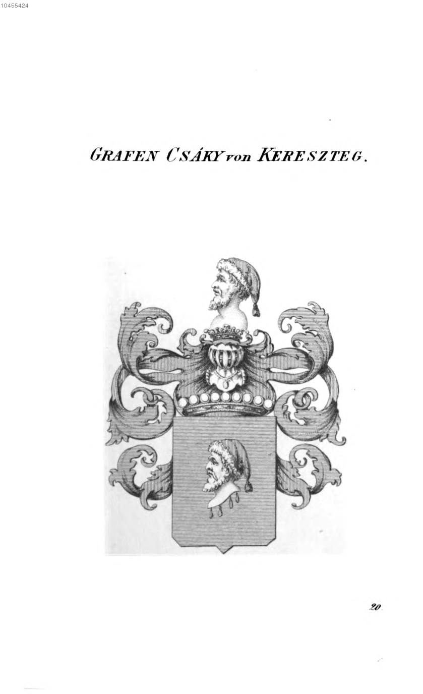 Csaky von Kereszteg — Tyroff オーストリア君主国紋章集の原図