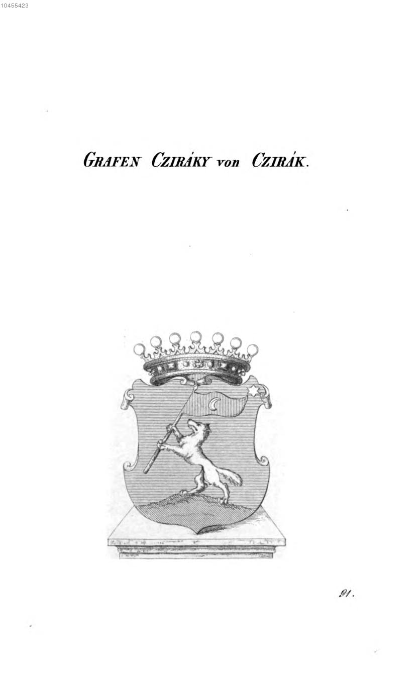 Cziraky von Czirak 2 — Tyroff オーストリア君主国紋章集の原図