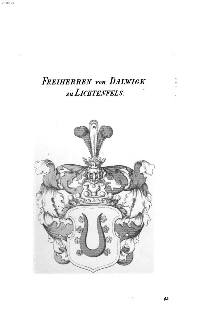 Dalwigk zu Lichtenfels — Tyroff オーストリア君主国紋章集の原図