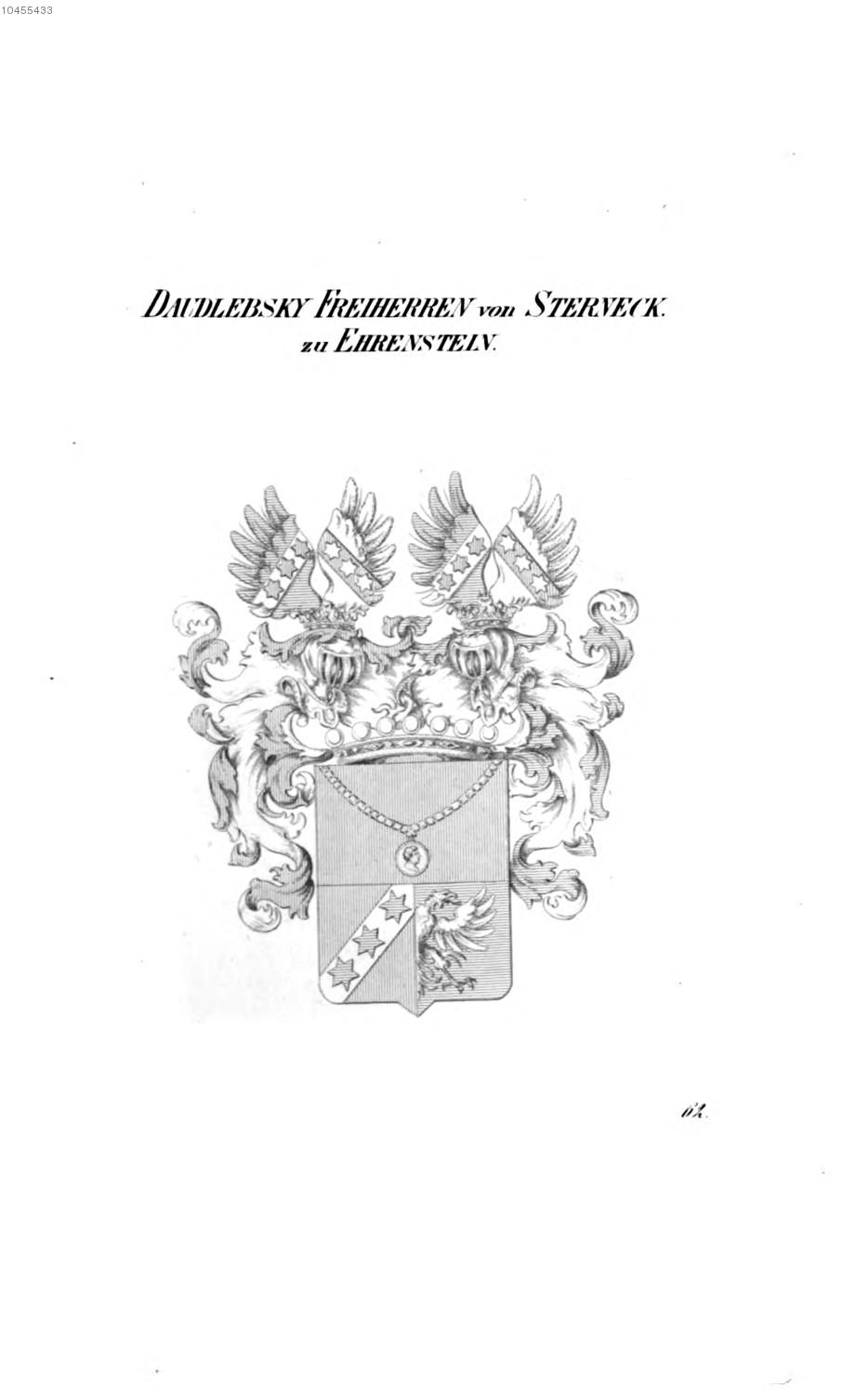 Daudlebsky von Sterneck zu Ehrenstein — Tyroff オーストリア君主国紋章集の原図