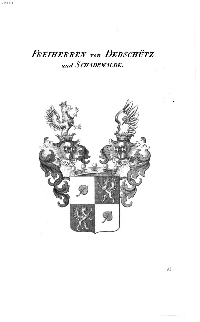 Debschütz und Schadewalde 2 — Tyroff オーストリア君主国紋章集の原図