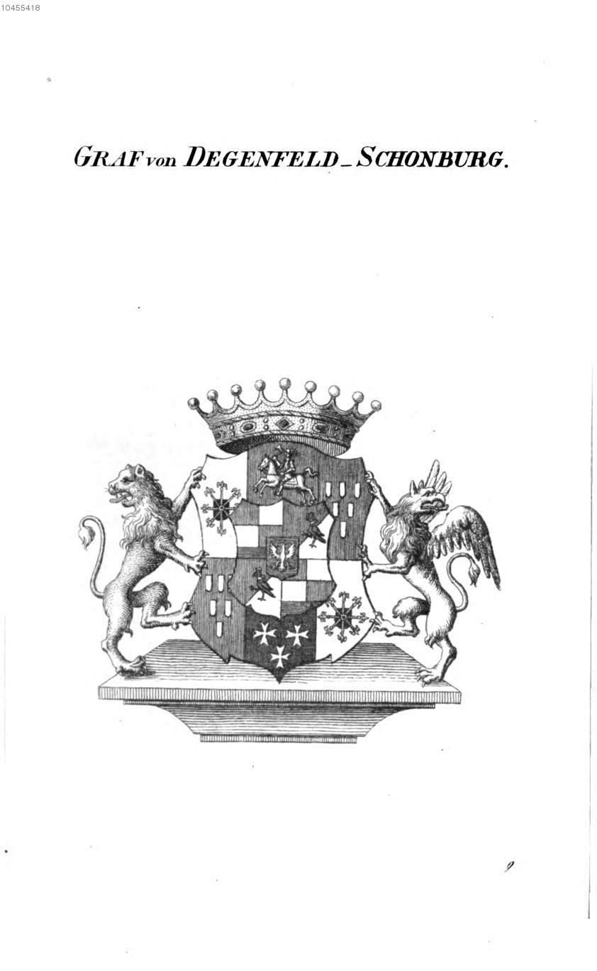 Degenfeld Schonburg — Tyroff オーストリア君主国紋章集の原図