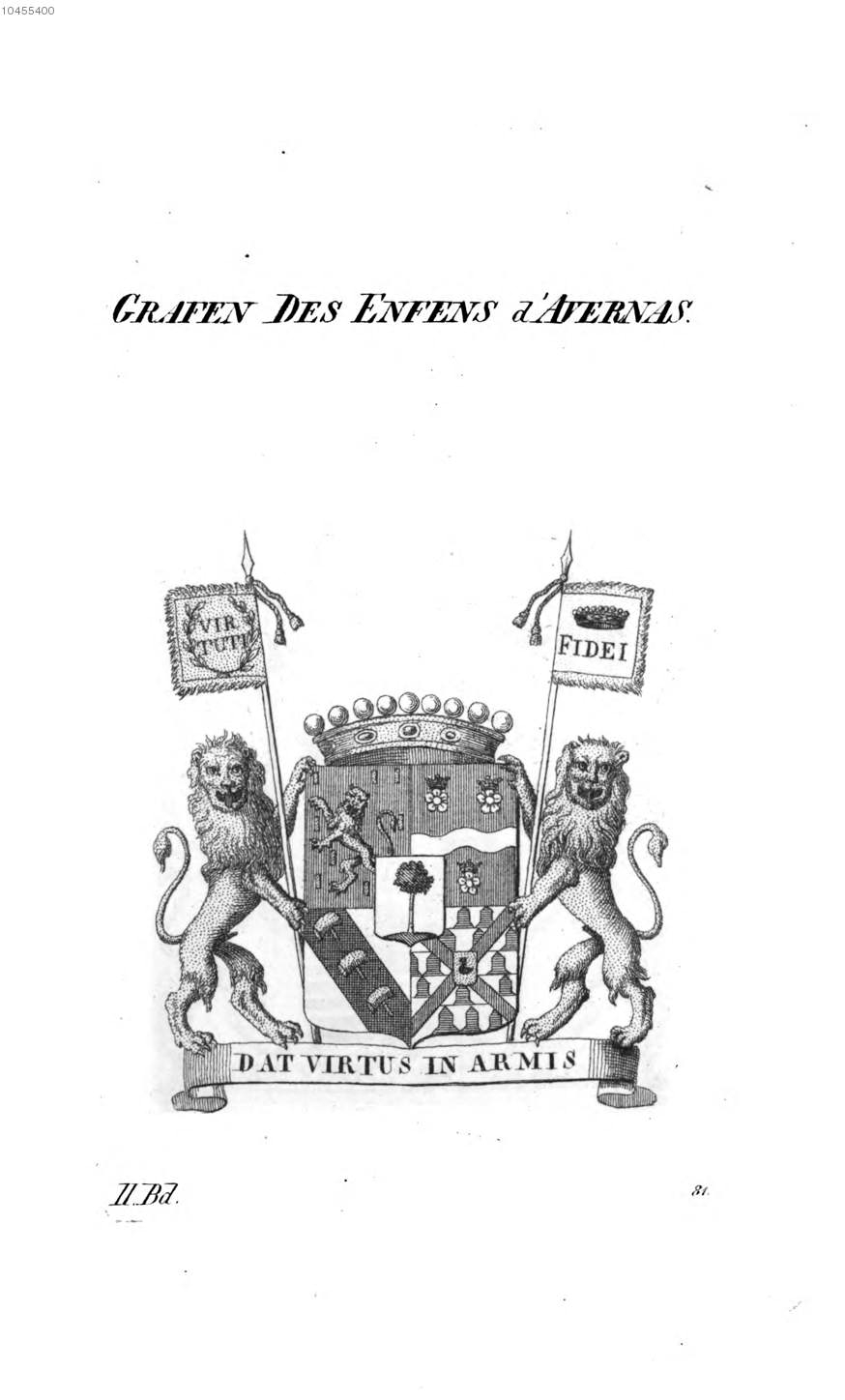 Des Enfens D'avernas — Tyroff オーストリア君主国紋章集の原図