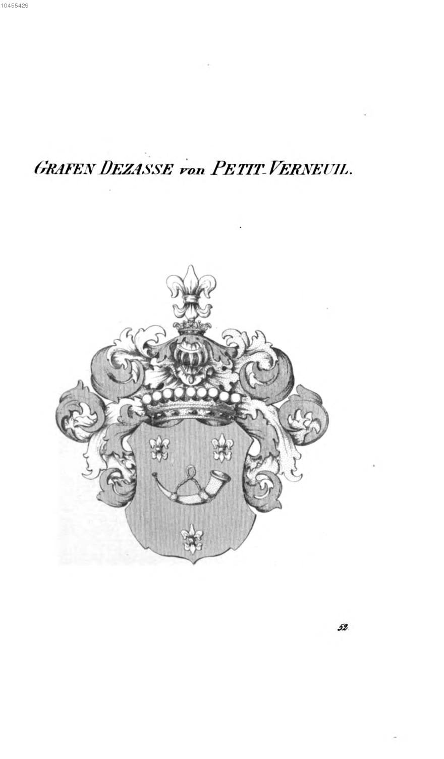 Dezasse von Petit Verneuil 2 — Tyroff オーストリア君主国紋章集の原図