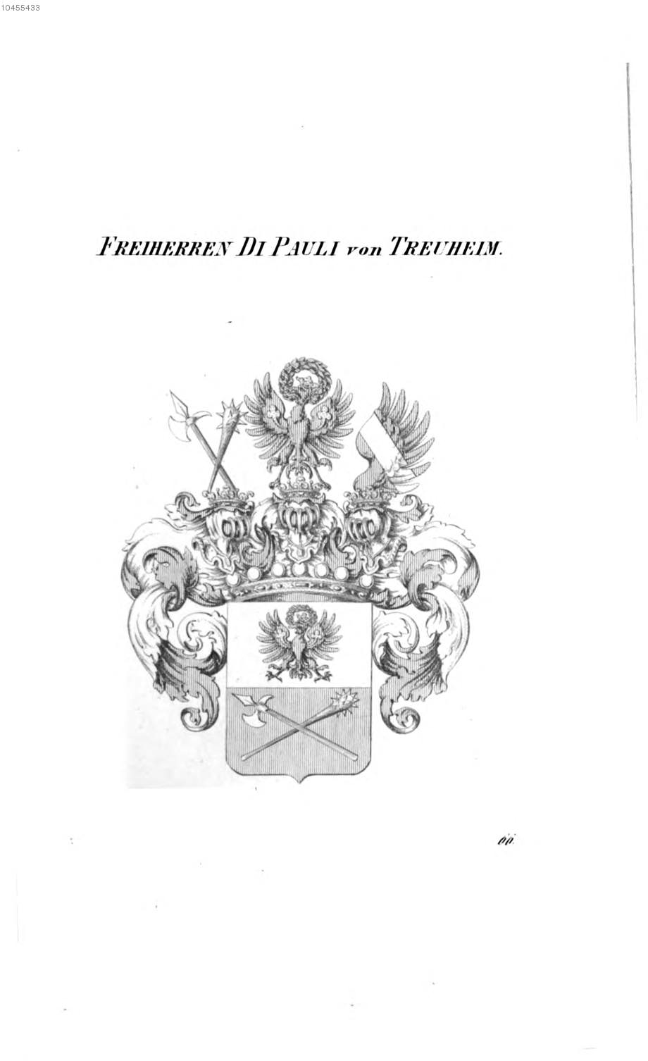 Di Pauli von Treuheim — Tyroff オーストリア君主国紋章集の原図