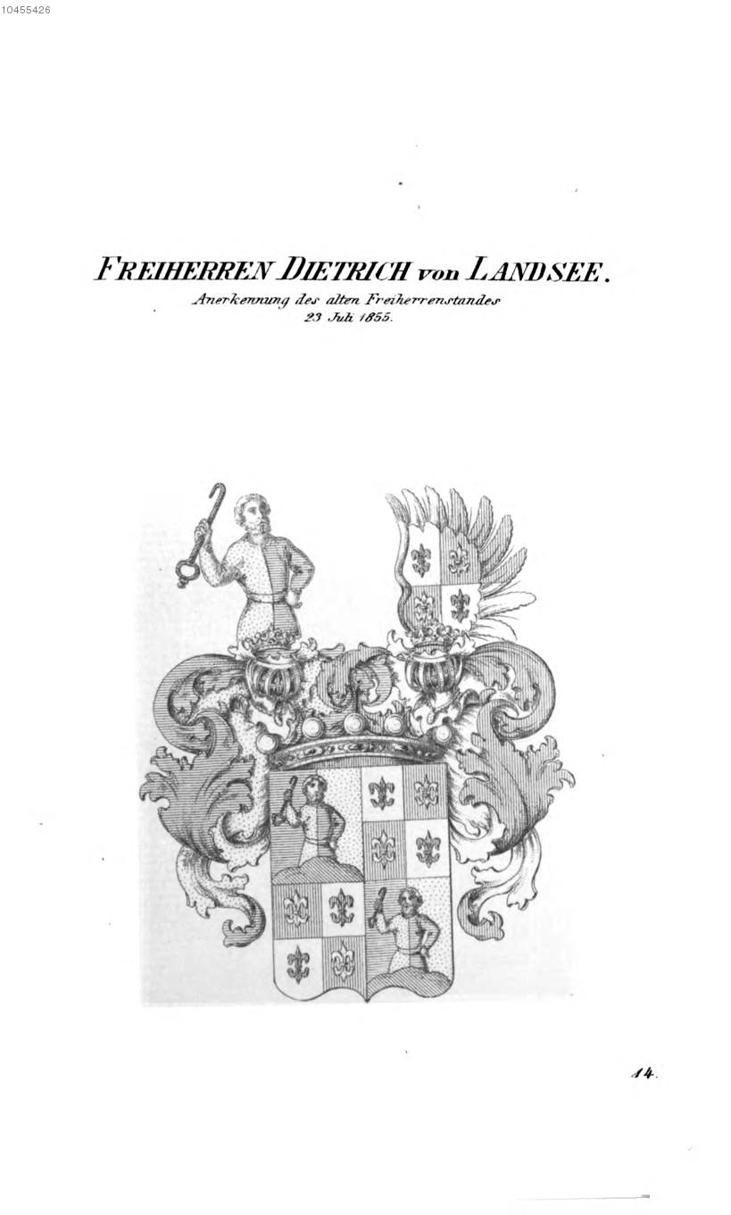 Dietrich von Landsee — Tyroff オーストリア君主国紋章集の原図