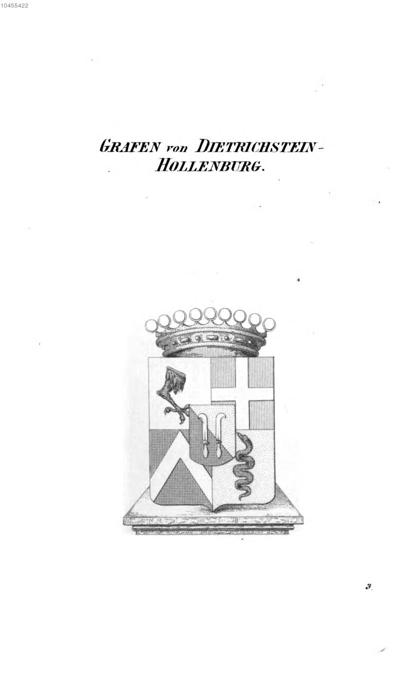 Dietrichstein Hollenburg — Tyroff オーストリア君主国紋章集の原図