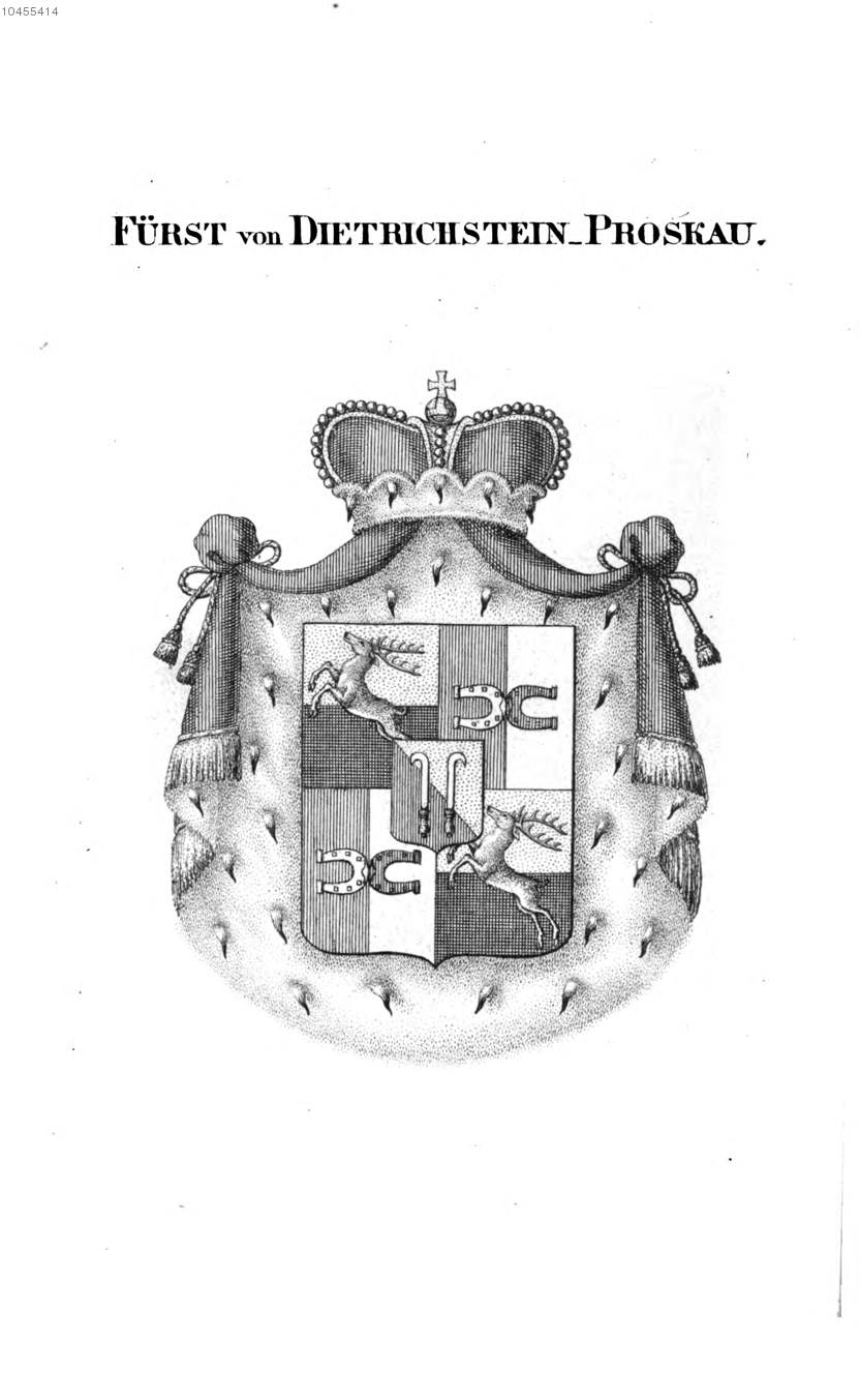 Dietrichstein Proskau 2 — Tyroff オーストリア君主国紋章集の原図