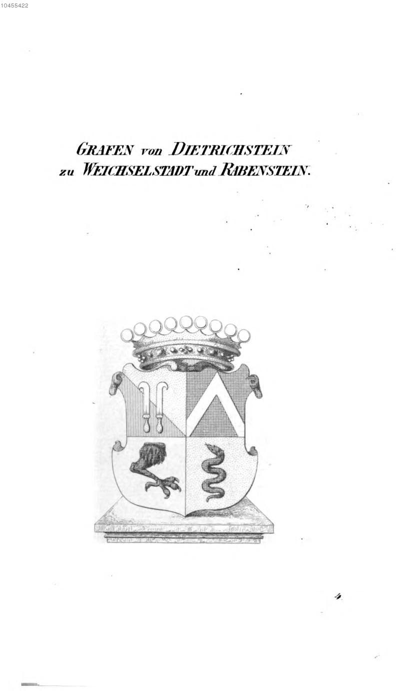 Dietrichstein Weichselstadt und Rabenstein — Tyroff オーストリア君主国紋章集の原図