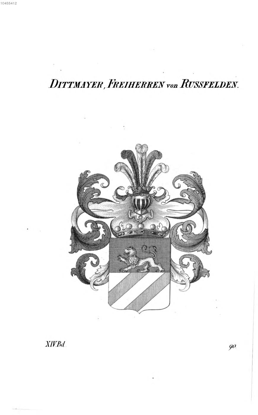 Dittmayer von Russfelden 1 — Tyroff オーストリア君主国紋章集の原図