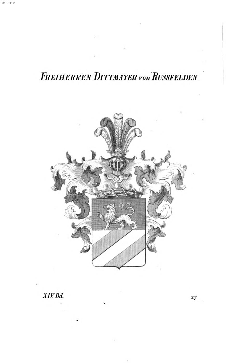 Dittmayer von Russfelden 2 — Tyroff オーストリア君主国紋章集の原図