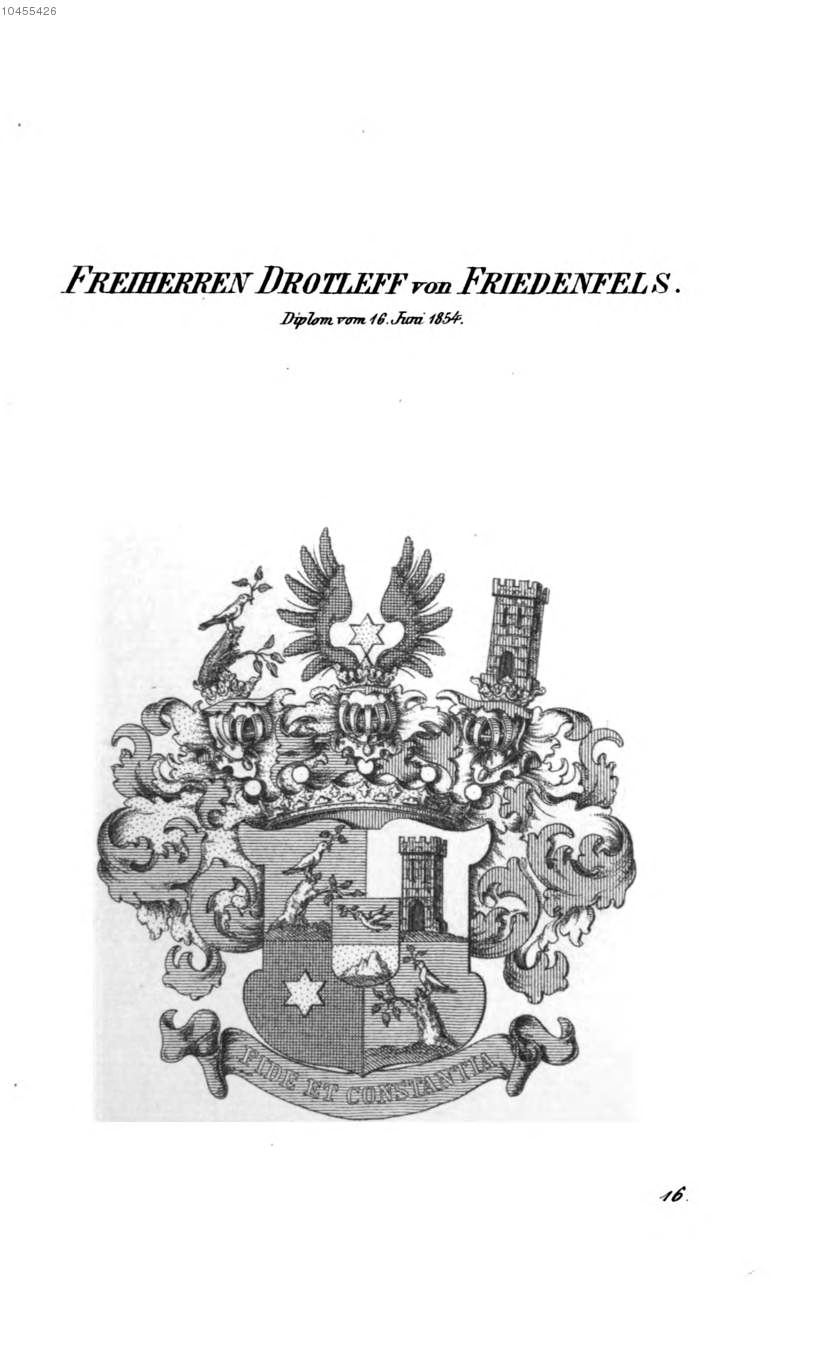 Drotleff von Friedenfels — Tyroff オーストリア君主国紋章集の原図