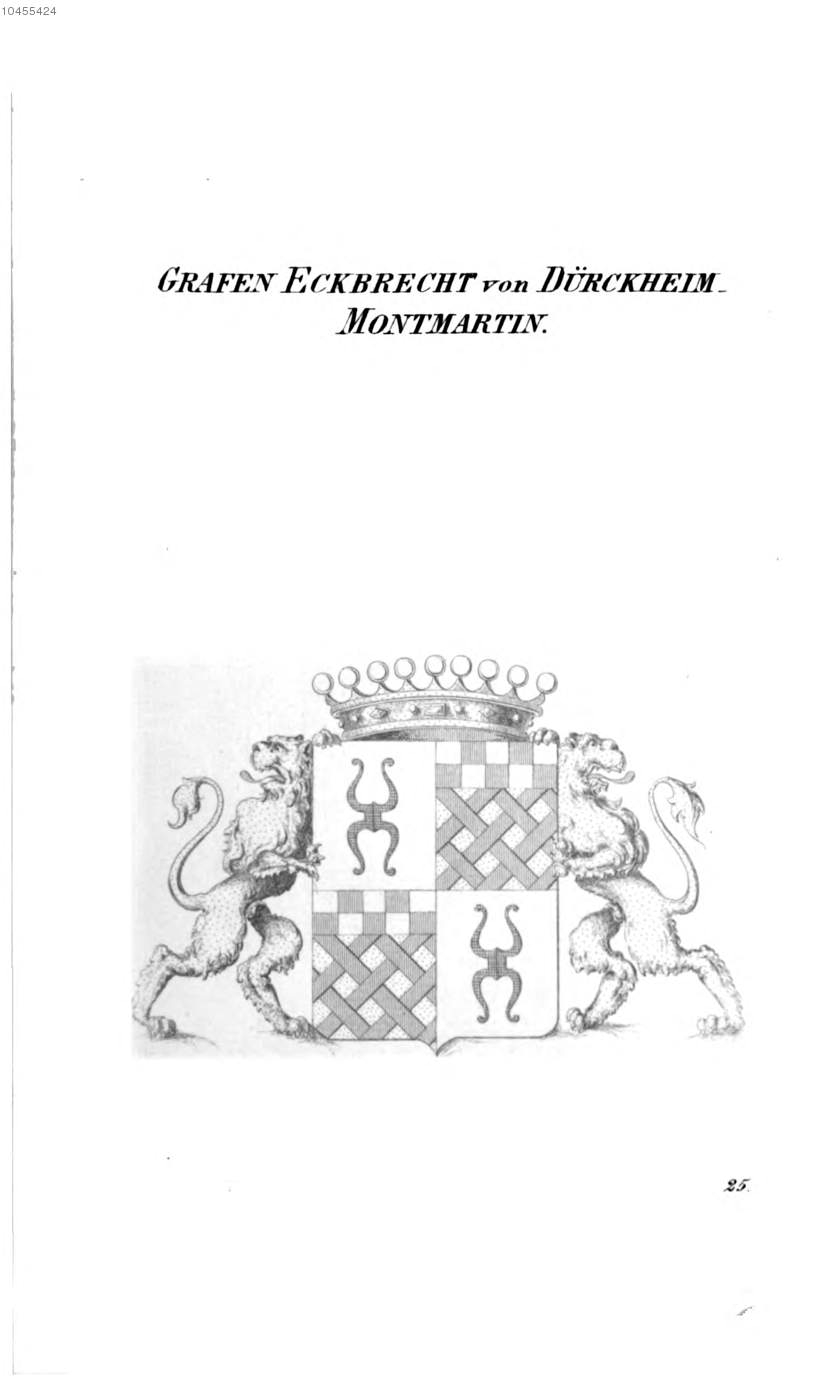 Eckbrecht von Dürckheim Montmartin — Tyroff オーストリア君主国紋章集の原図