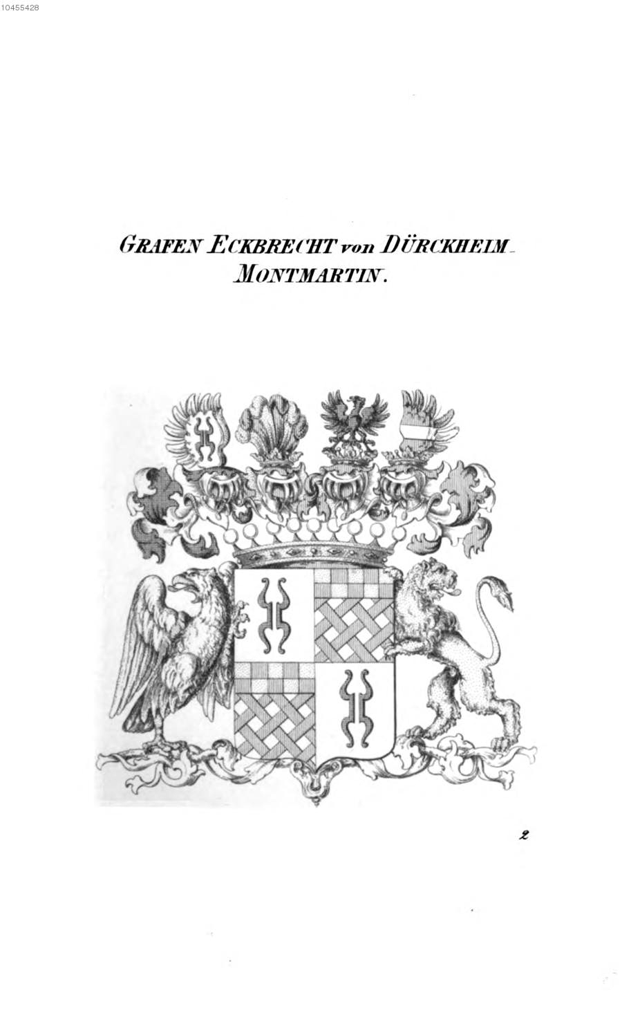 Eckbrecht von Dürckheim Montmartin 2 — Tyroff オーストリア君主国紋章集の原図
