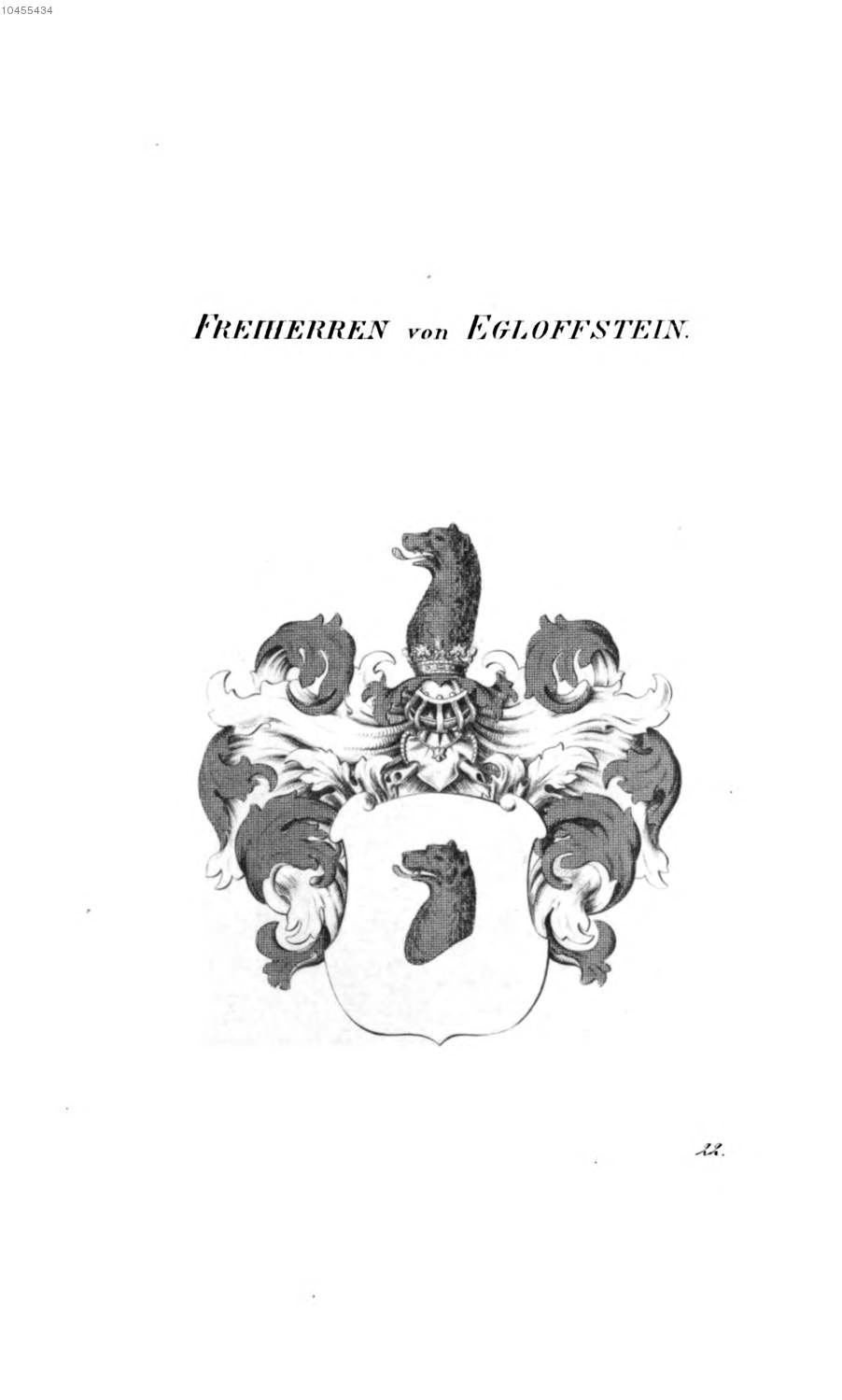 Egloffstein — Tyroff オーストリア君主国紋章集の原図