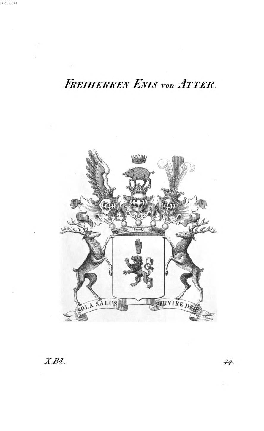 Enis von Atter — Tyroff オーストリア君主国紋章集の原図