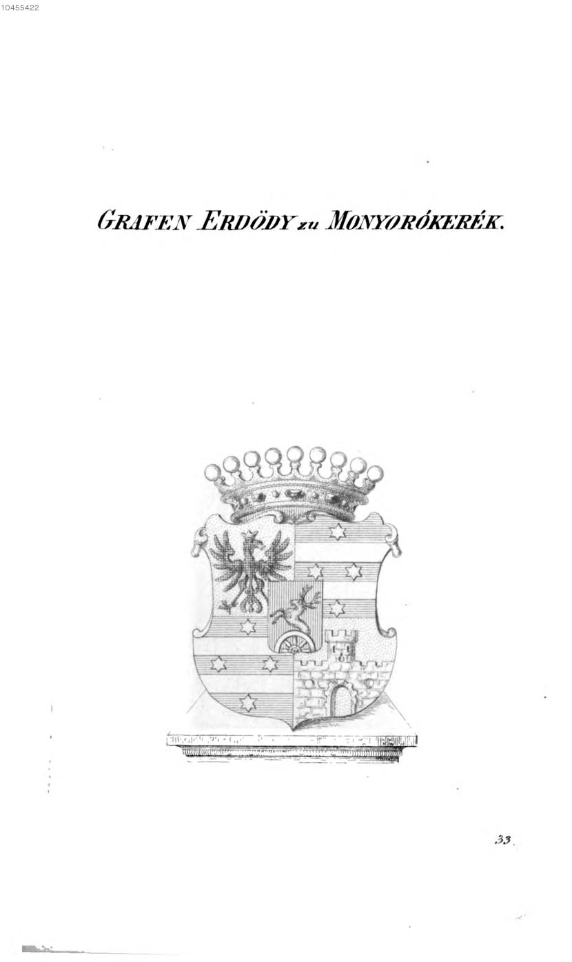 Erdödy zu Monyorokerek — Tyroff オーストリア君主国紋章集の原図