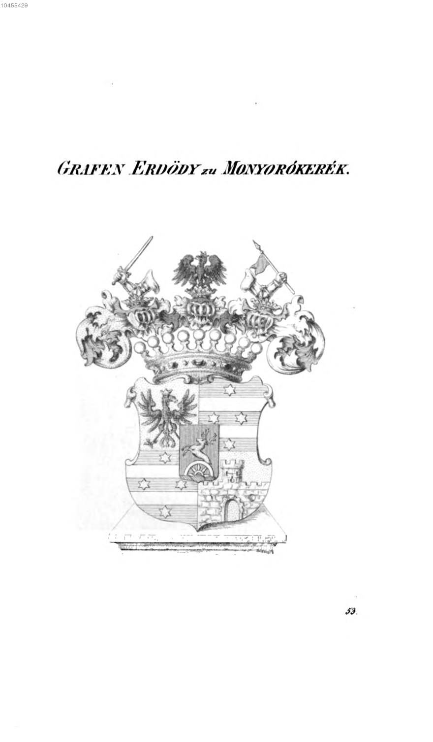 Erdödy zu Monyorokerek 3 — Tyroff オーストリア君主国紋章集の原図