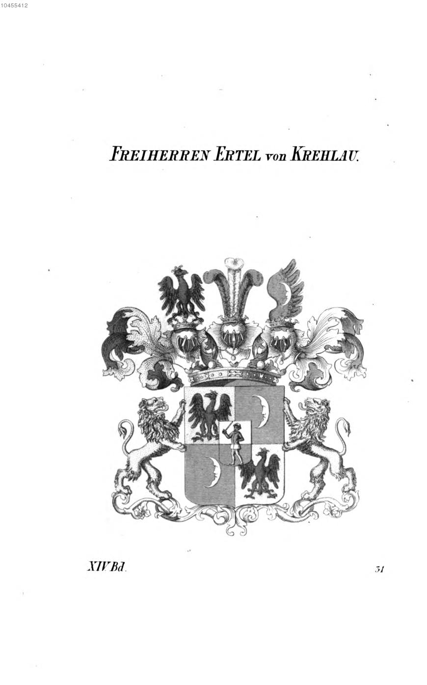 Ertel von Krehlau — Tyroff オーストリア君主国紋章集の原図