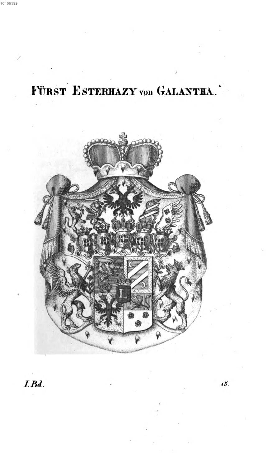Esterhazy Galantha — Tyroff オーストリア君主国紋章集の原図