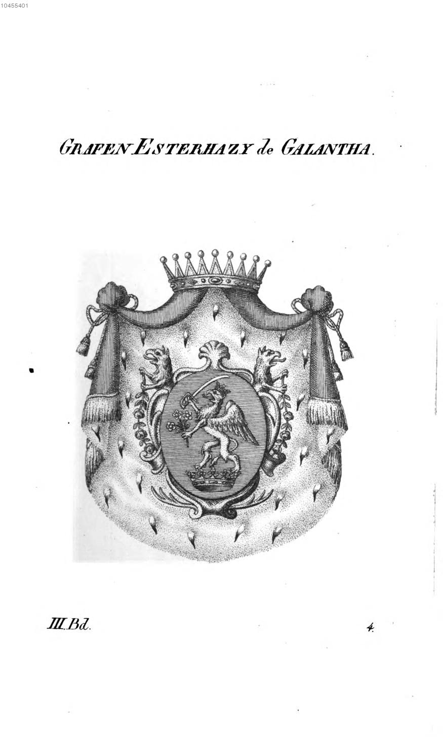 Esterhazy Galantha 1 — Tyroff オーストリア君主国紋章集の原図