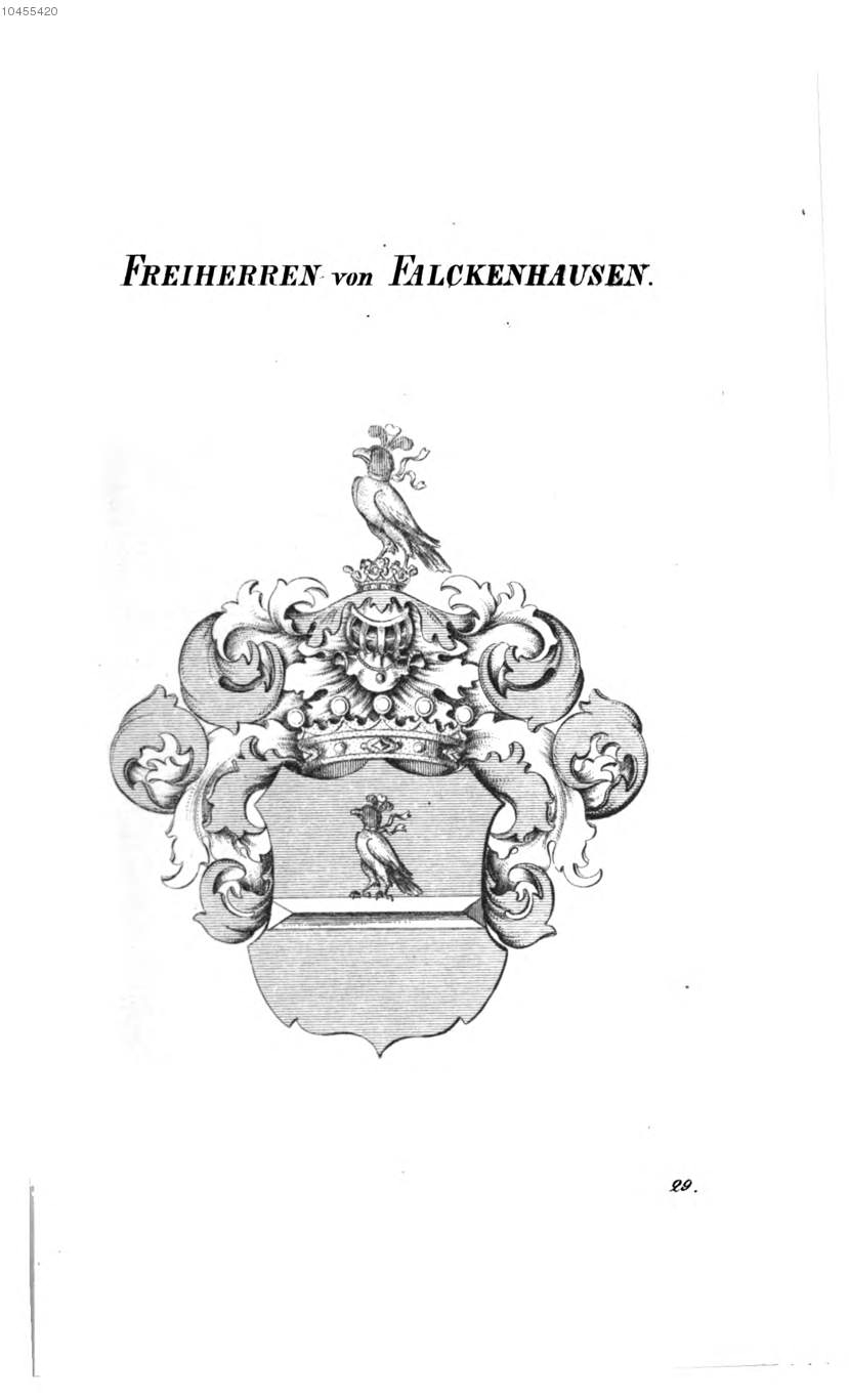 Falckenhausen — Tyroff オーストリア君主国紋章集の原図
