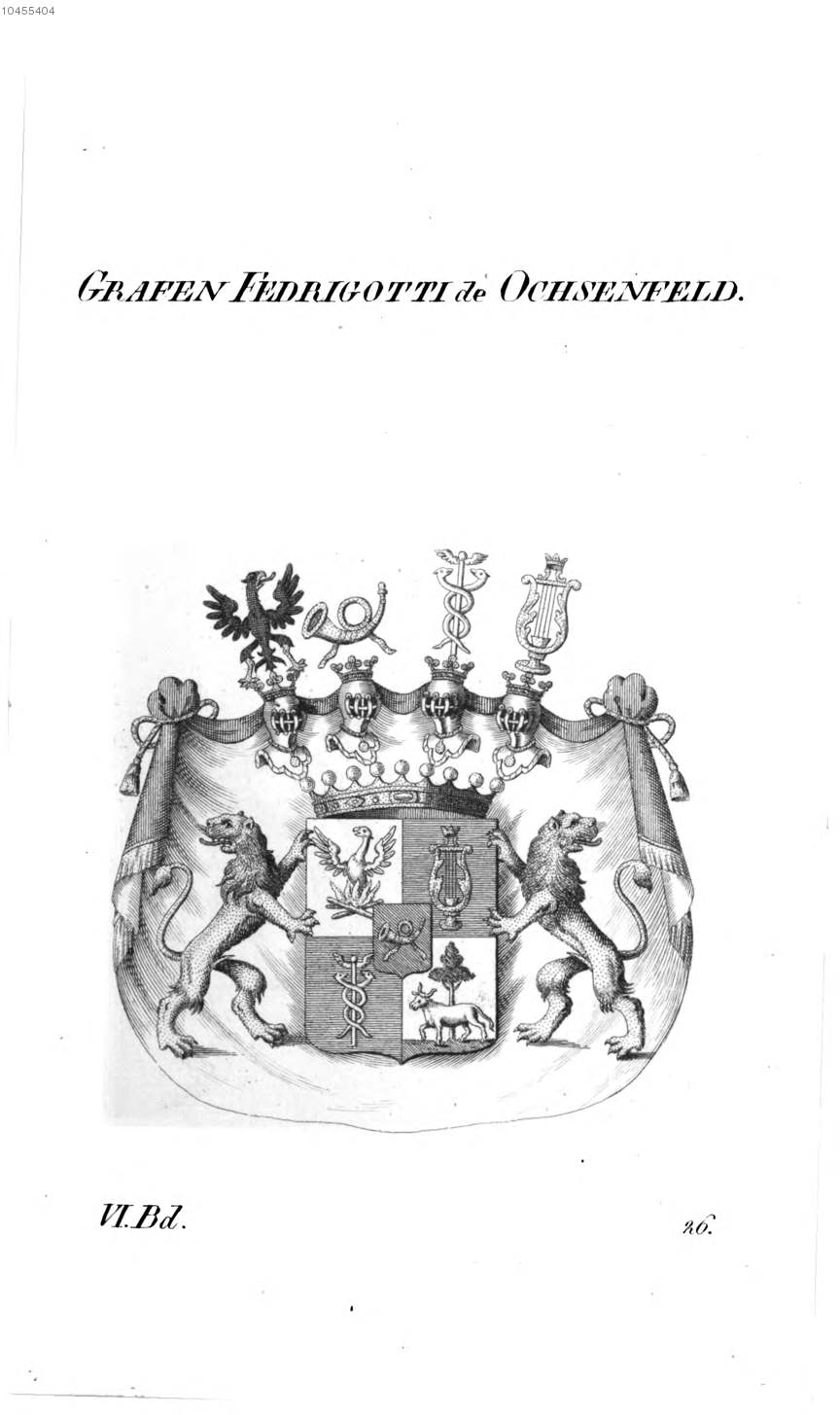 Fedrigotti de Ochsenfeld — Tyroff オーストリア君主国紋章集の原図