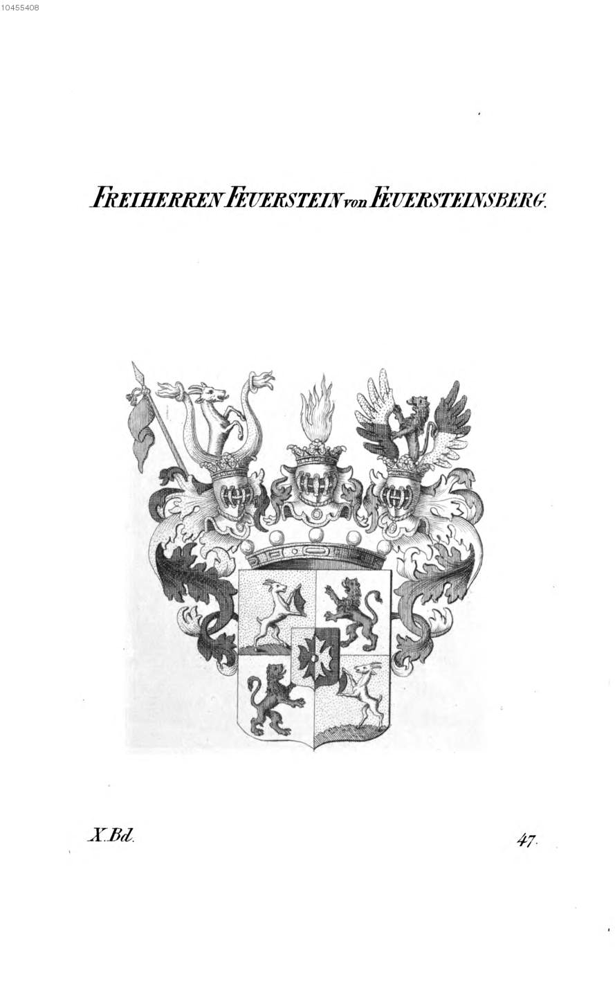 Feuerstein von Feuersteinsberg — Tyroff オーストリア君主国紋章集の原図